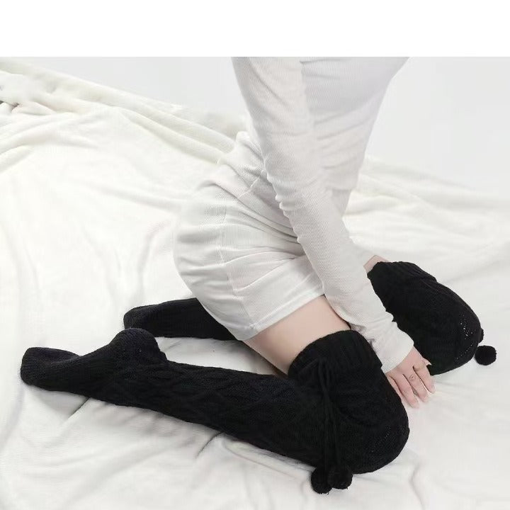 Snow Queen Thermal Knit Over-the-knee Socks