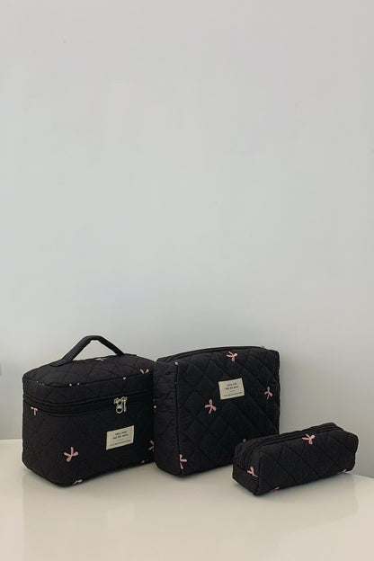 Bonnie Bow Quilted Cloth Storage Bag Set