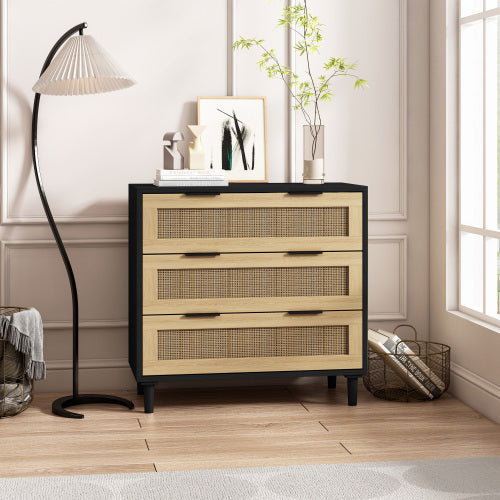 Simply Classics 3 Drawers Rattan Storage Cabinet