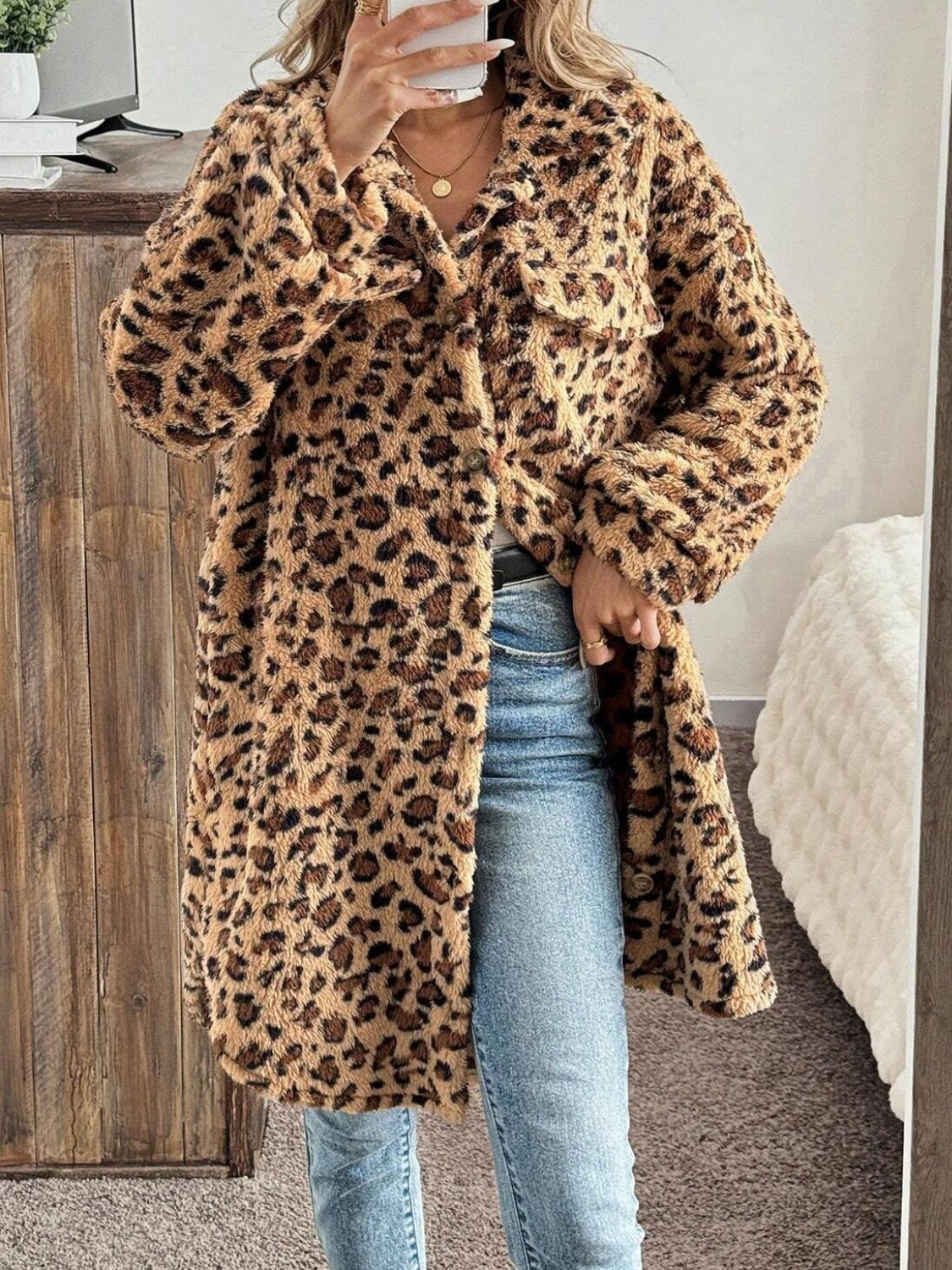 Wildcat Leopard Plush Coat