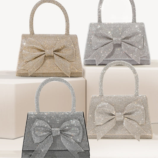 Klassy Bling Diamond Bow Handbag