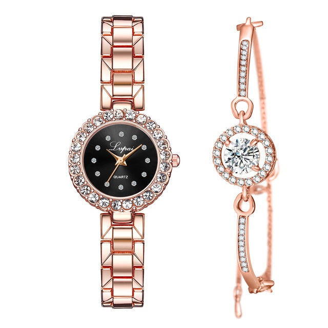 Quartz Bracelet Wrist-Watch Set