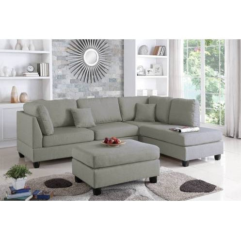 Call Me Queen 3-PC SECTIONAL In Gray