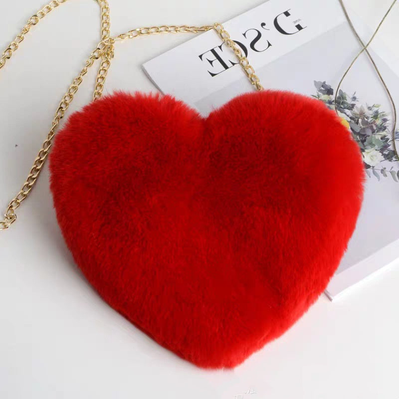 True Love Plush Chain Shoulder Bag