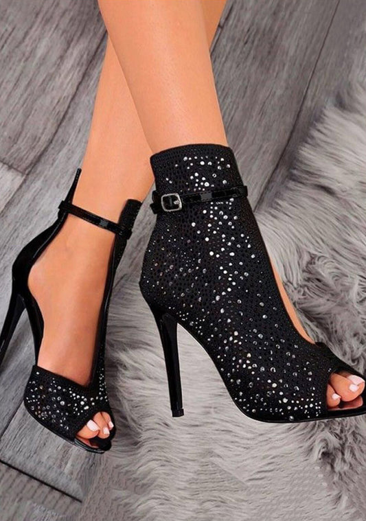 Black Diamond Fishbill High Heels