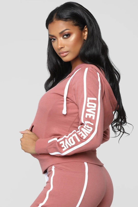 LOVE Hooded Jogger Set