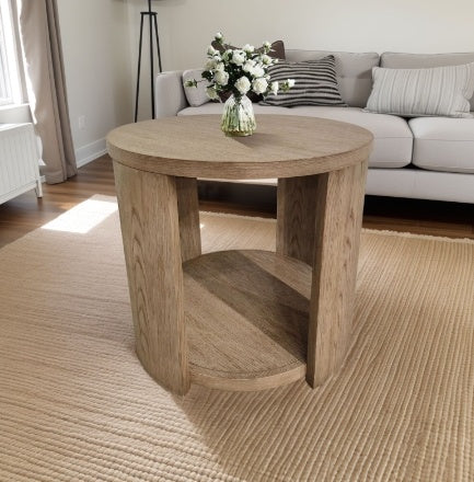 Klassy Exotics Walnut MDF And Oak Living Room Side Table