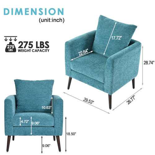 Simply Classics Turquoise Lounge Chair