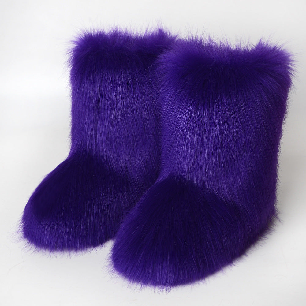 Pretty Exotics Fox Fur Boots