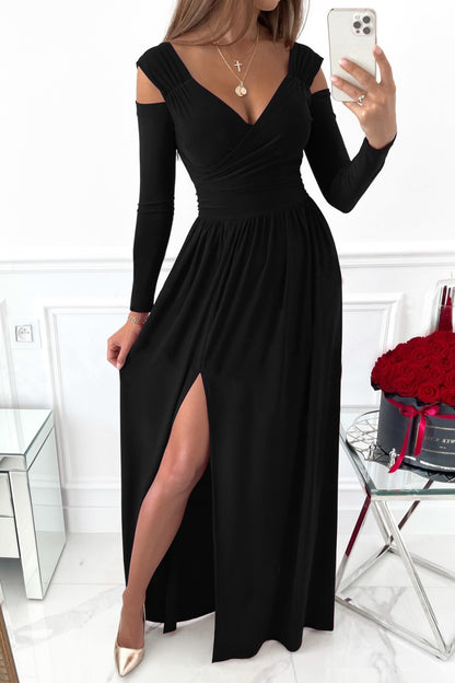 You Better Slay Slit Surplice Maxi Dress