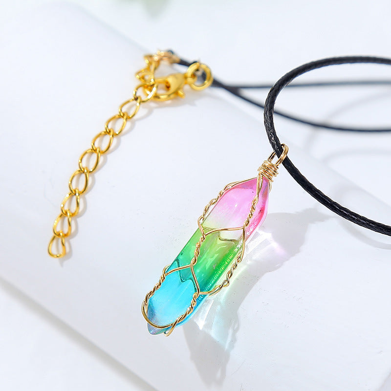 Gradient Diamond Crystal Necklace