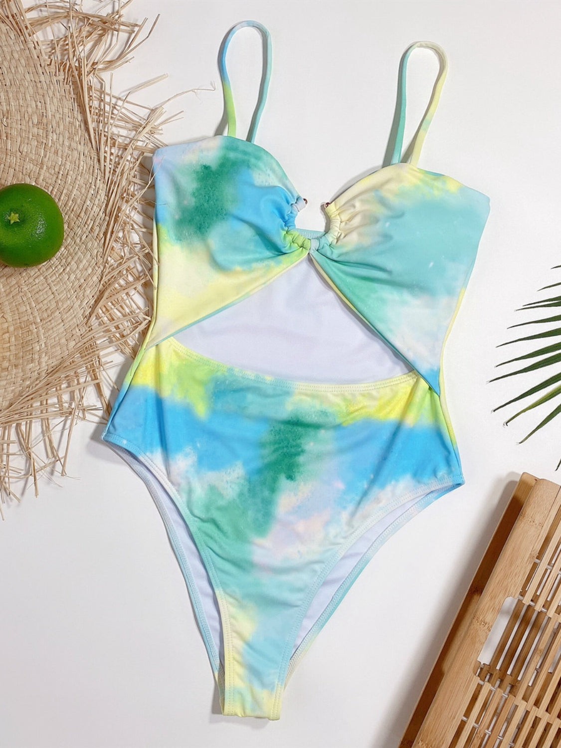 Cali Breeze Cutout Tie-Dye One-Piece Swimwear