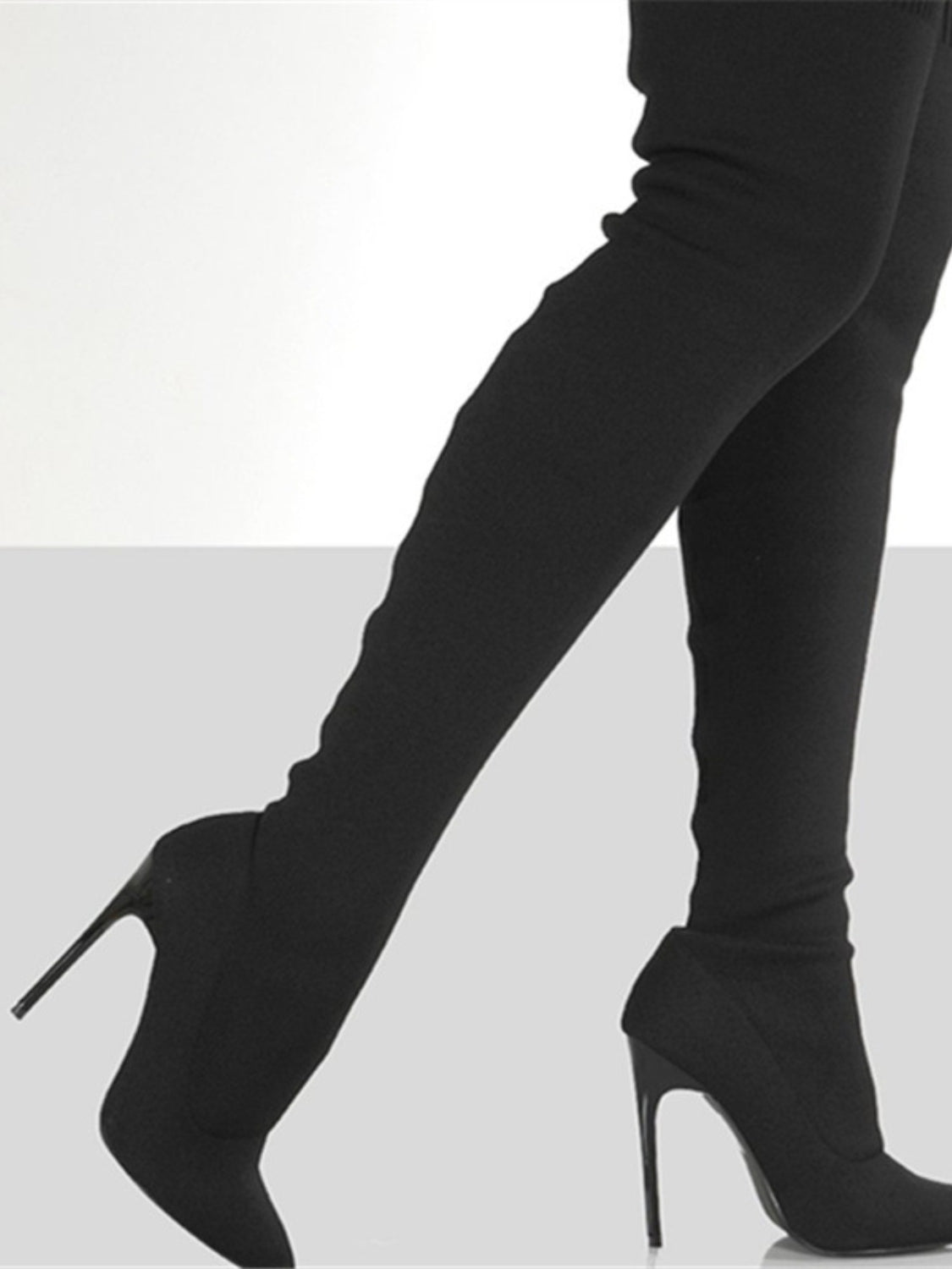 The Time Is Now Over Knee Stiletto Boots