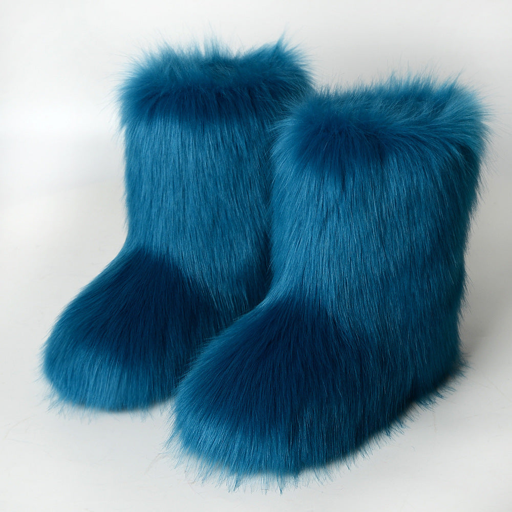 Pretty Exotics Fox Fur Boots