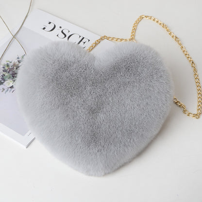 True Love Plush Chain Shoulder Bag