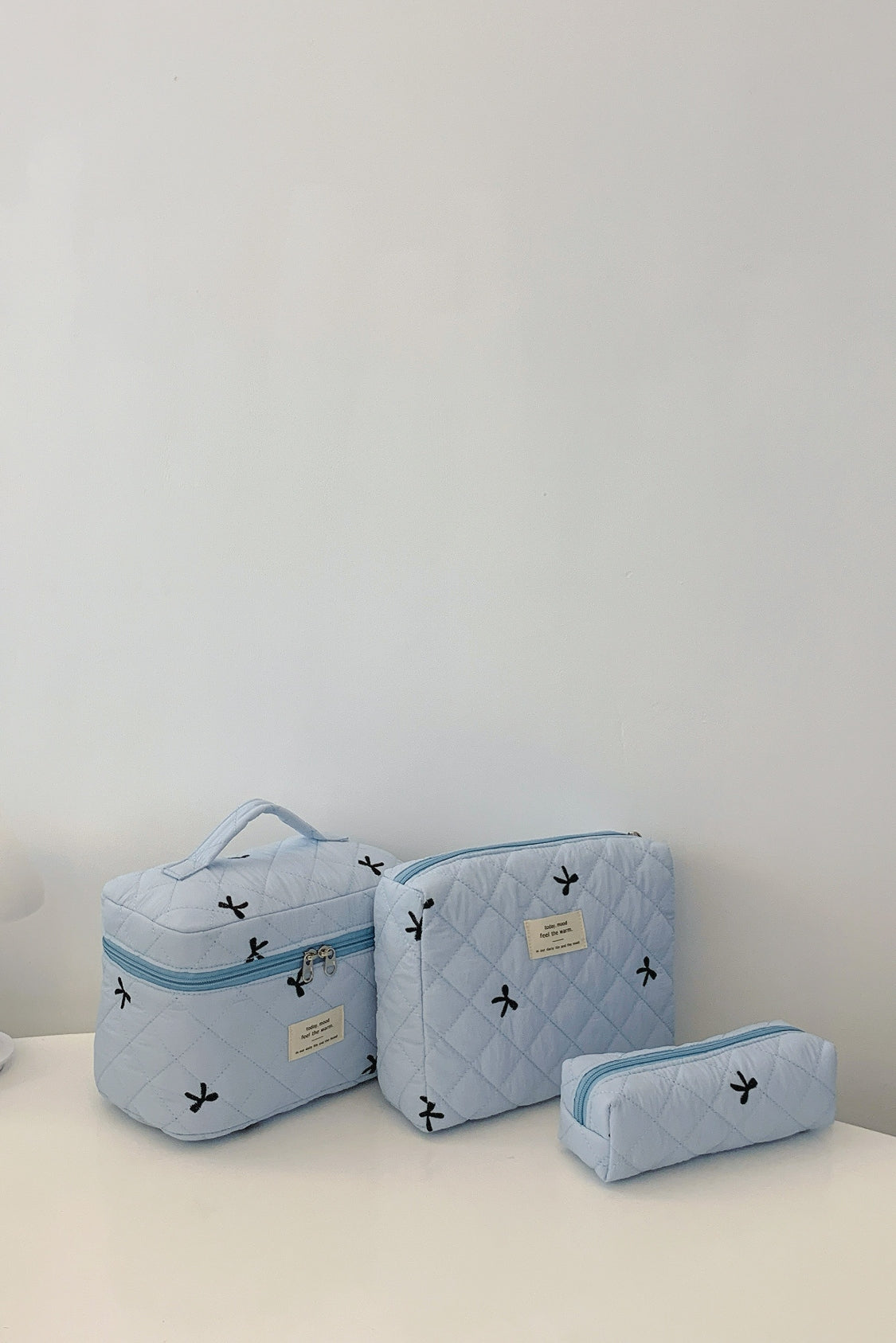 Bonnie Bow Quilted Cloth Storage Bag Set