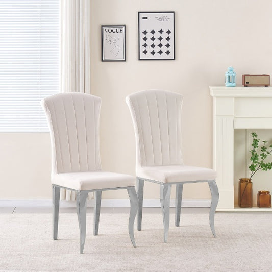 Surely Divine 2PCS Chair Set with Metal Legs