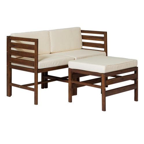 South Beach Contemporary 3-Piece Acacia Wood Patio Set