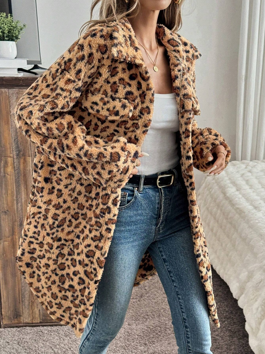 Wildcat Leopard Plush Coat