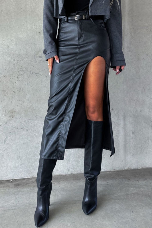 Boss Madame Slit Midi Skirt with Pockets