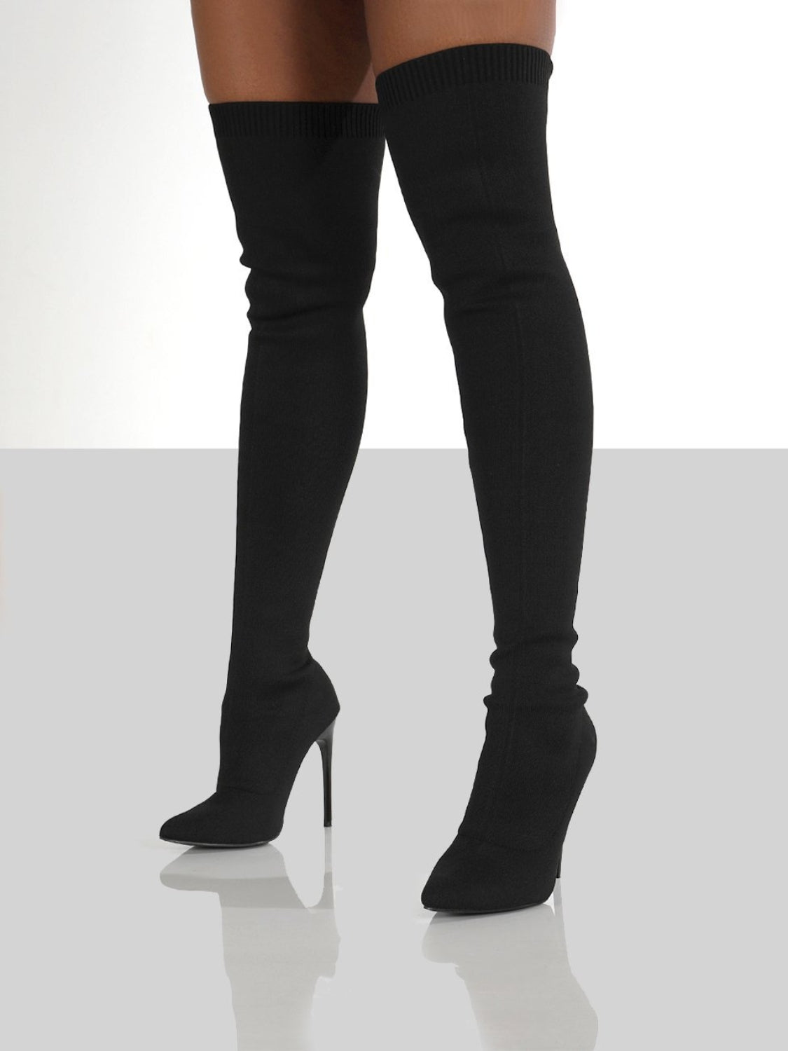 The Time Is Now Over Knee Stiletto Boots