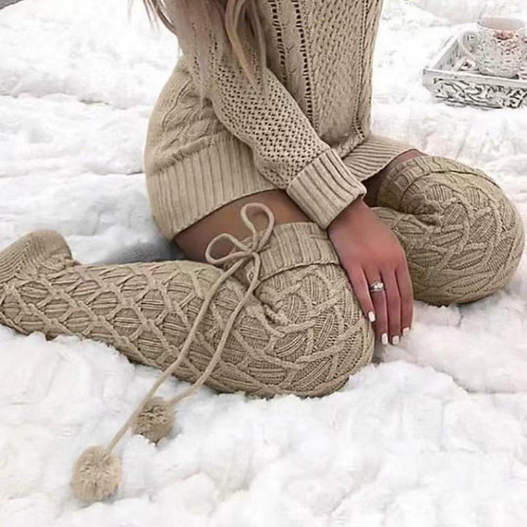 Snow Queen Thermal Knit Over-the-knee Socks