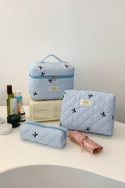 Bonnie Bow Quilted Cloth Storage Bag Set