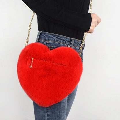 True Love Plush Chain Shoulder Bag