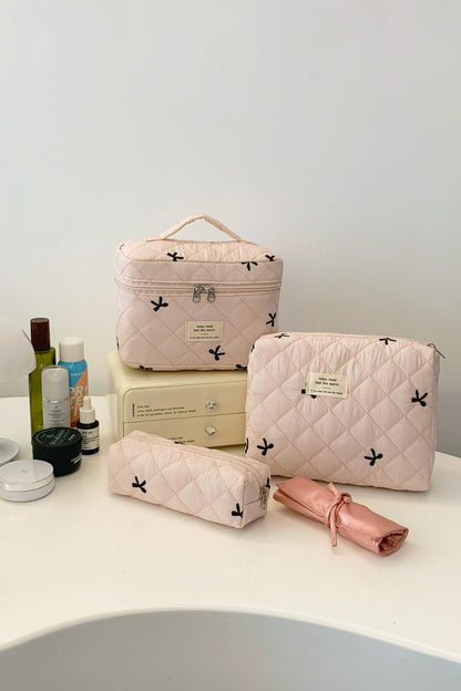 Bonnie Bow Quilted Cloth Storage Bag Set