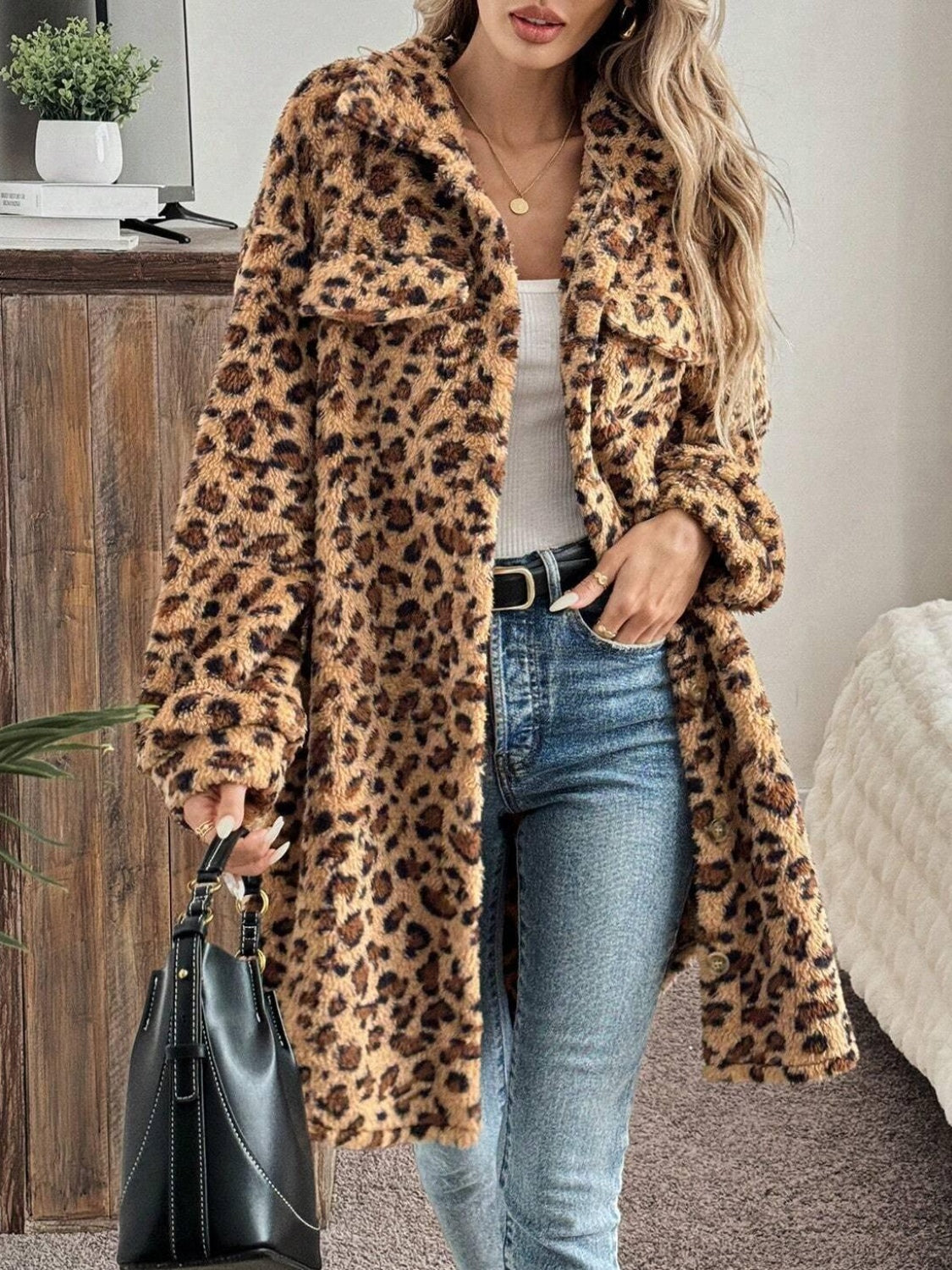 Wildcat Leopard Plush Coat